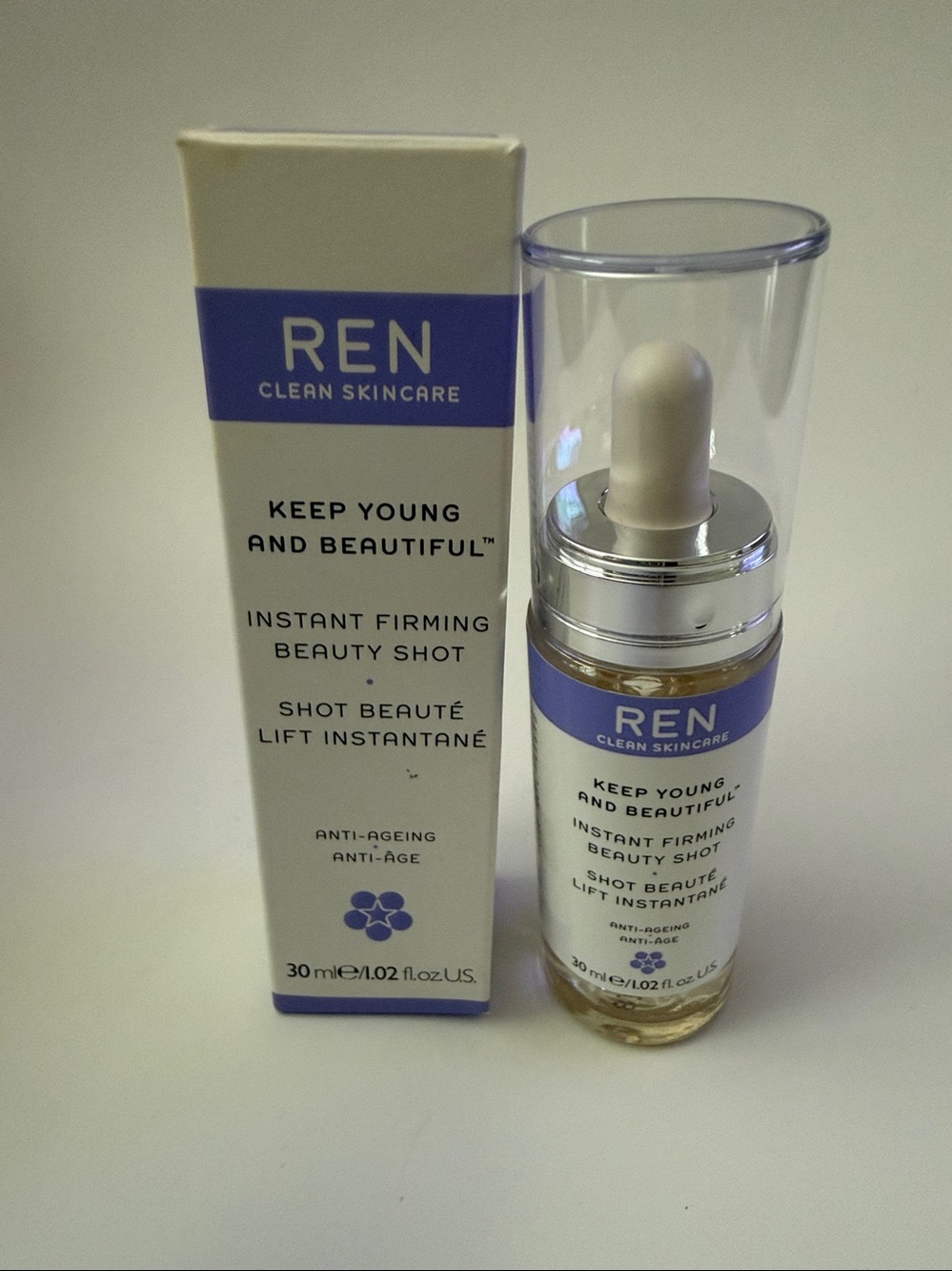 Ren Clean Skincare Keep Young & Beautiful Instant Firming Beauty Shot NIB